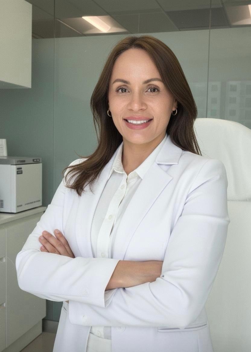 Retrato de la Dra. Vicky Rojas, especialista en Medicina Estética y Medicina Regenerativa